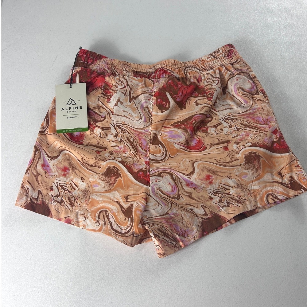 Alpine Design Womens Small Multi Marbling Woven Shortie Shorts ADW13805P NWT